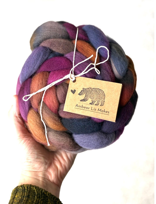 Autumn Flower - Spinning Fibre - Ambear Liz Makes