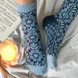 Baroque Socks Kit - Wild Angelica - Dark Omen Yarn