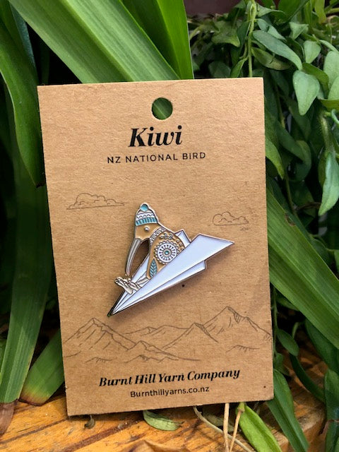 Burnt Hill Yarn Company - Kiwi Enamel Pin
