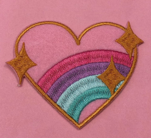 Patches - Rainbow Heart - Embroidered/Iron On