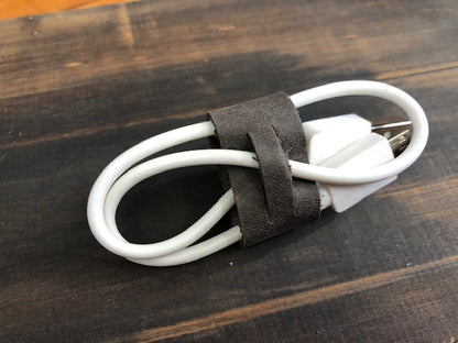 Bomod - Leather Cable Tidy - Mushroom