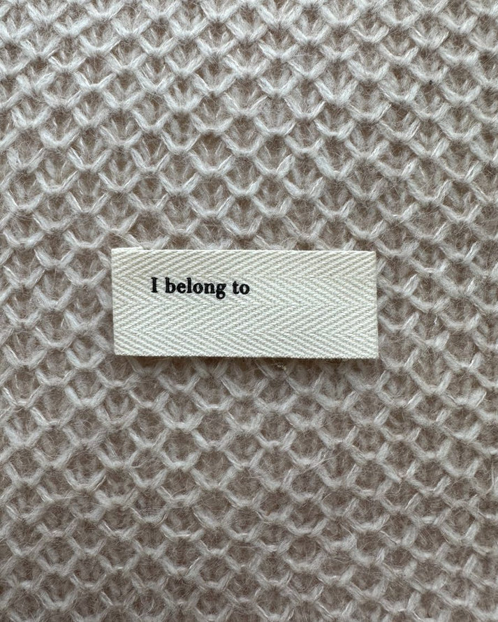 Garment Label - I Belong To - PetiteKnit