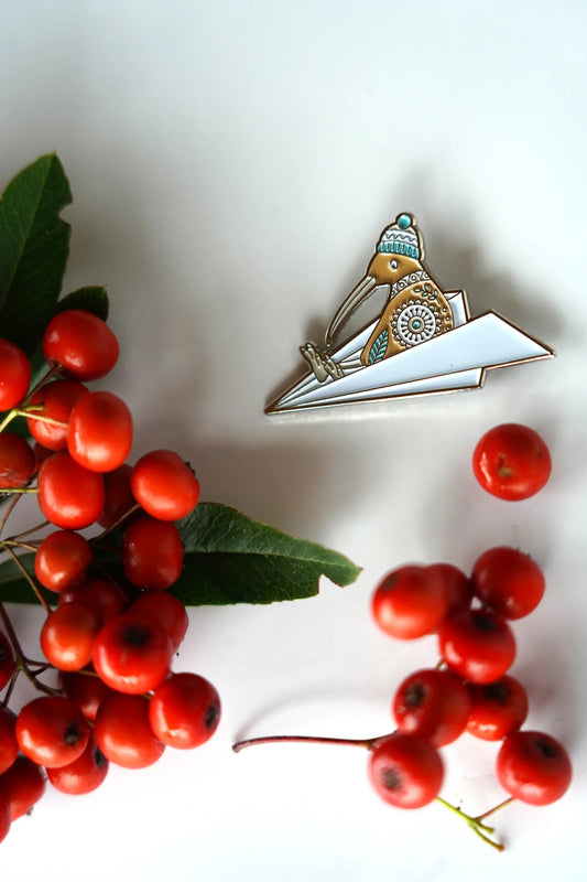 Burnt Hill Yarn Company - Kiwi Enamel Pin