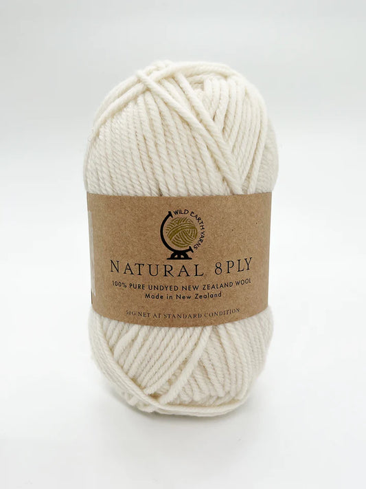 Wild Earth - Natural Undyed 8 ply - Cream
