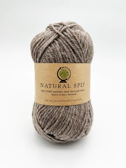 Wild Earth - Natural Undyed 8 ply - Pebble