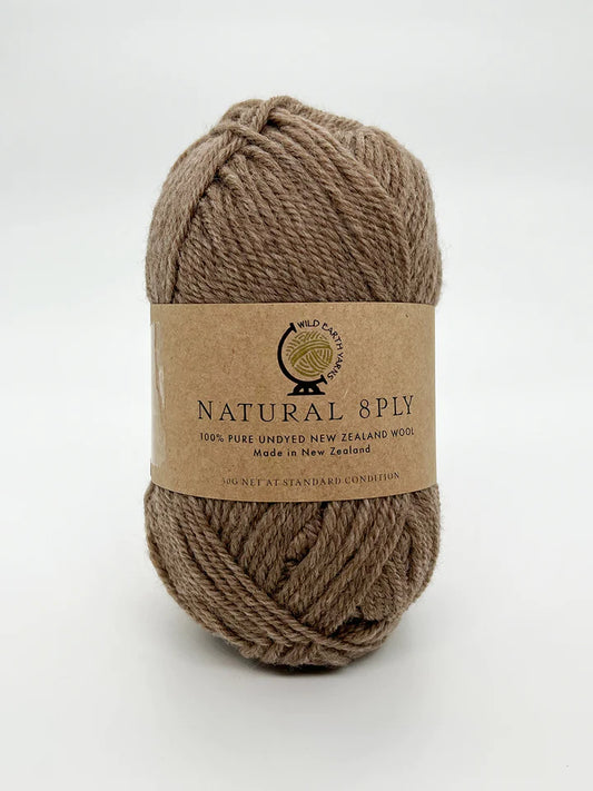 Wild Earth - Natural Undyed 8 ply - Walnut