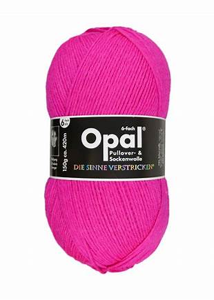 Opal Uni - Neon Pink - fingering/4ply, 100gm, 425m