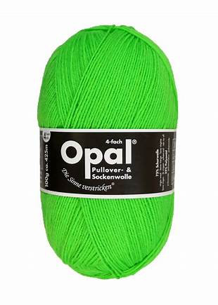 Opal Uni - Neon Green - fingering/4ply, 100gm, 425m
