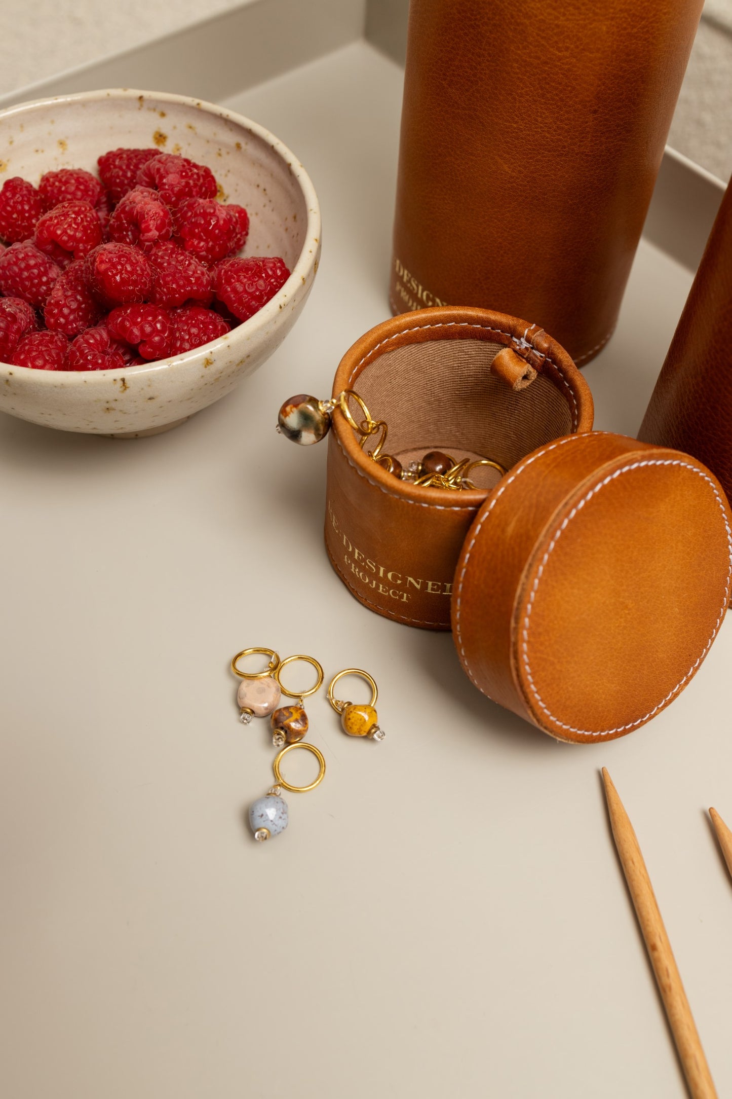 Re:Designed - Project 47 Stitch Marker Tool Case  - Burned Tan