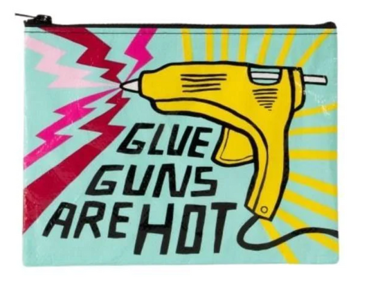 Blue Q - Zipper Pouch - Glue Guns are Hot