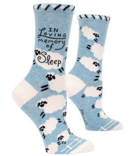 Blue Q - Ladies Socks - In Loving Memory of Sleep