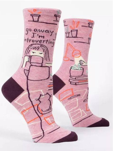 Blue Q - Ladies Socks - Go Away, I'm Introverting