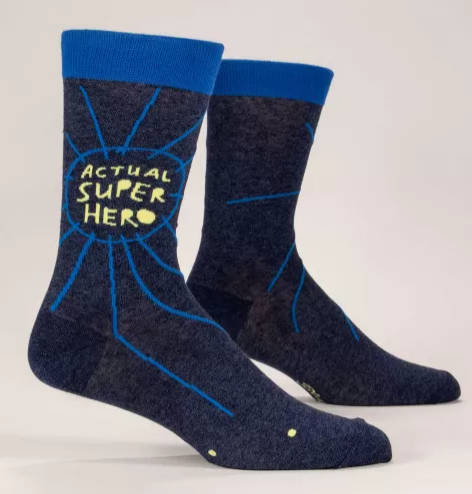 Blue Q - Mens Socks - Actual Super Hero