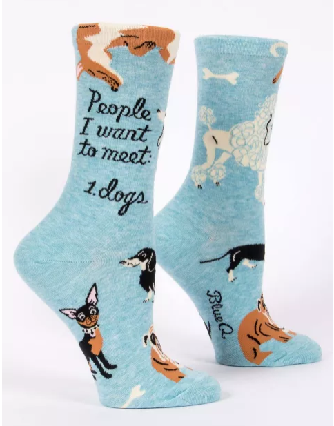 Blue Q - Ladies Socks - People I Want to Meet:  Dogs