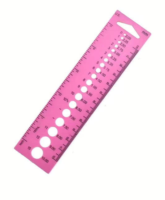 Needle Gauge Ruler - Pink