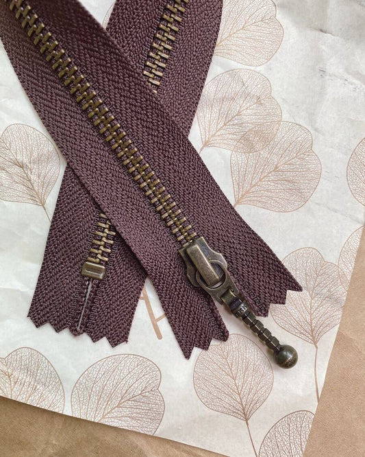 Zipper - 35 cm Chocolate Brown - PetiteKnit