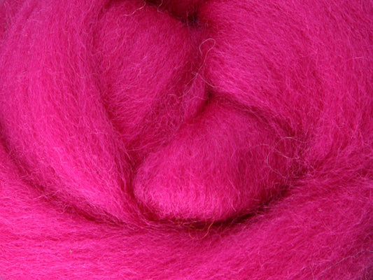 Corriedale Fibre 50g Sliver - Magenta