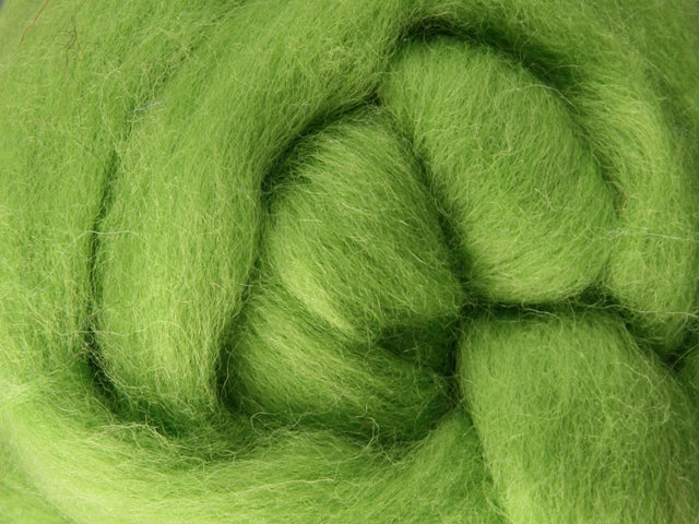 Corriedale Fibre 50g Sliver - Lime