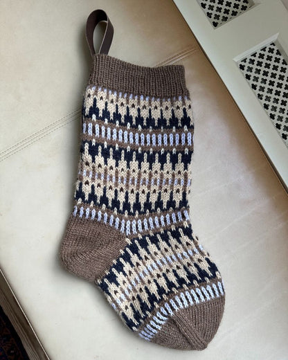 Leather Strap for Xmas Stocking - Dark - PetiteKnit