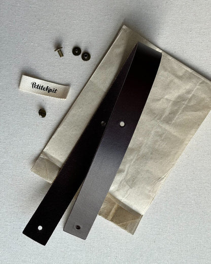 Leather Strap for Xmas Stocking - Dark - PetiteKnit