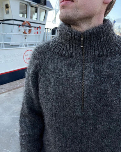 Zipper Sweater - Man - PetiteKnit - PRINTED PATTERN
