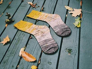Fluorite Socks Kit - Impressionist Sky - Dark Omen Yarn