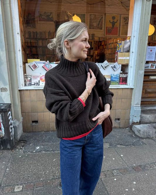 HANNAH SWEATER O-NECK - PETITEKNIT - PRINTED PATTERN