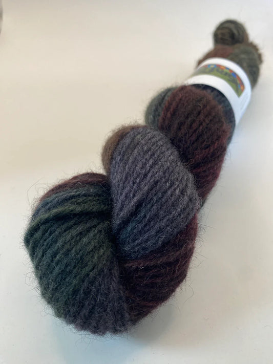 Yarnfloozy - Brushtail 8 Ply - Blackened Rainbow