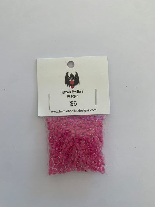 Knitting Beads - Size 6 - Inside Hot Pink