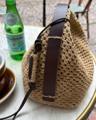 Leather Strap for Juno Bag - Dark Brown - PetiteKnit