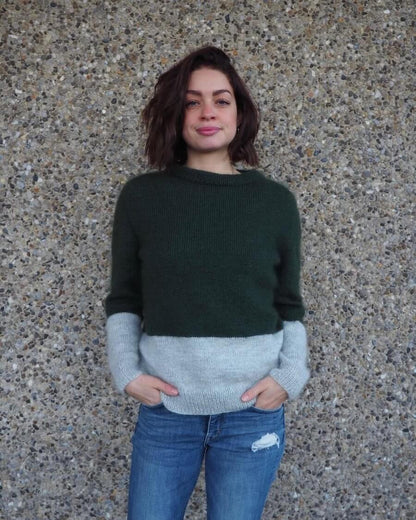 Constrast Sweater - PetiteKnit - PRINTED PATTERN