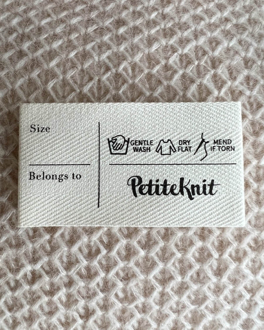 Garment Label - Laundry Care - PetiteKnit