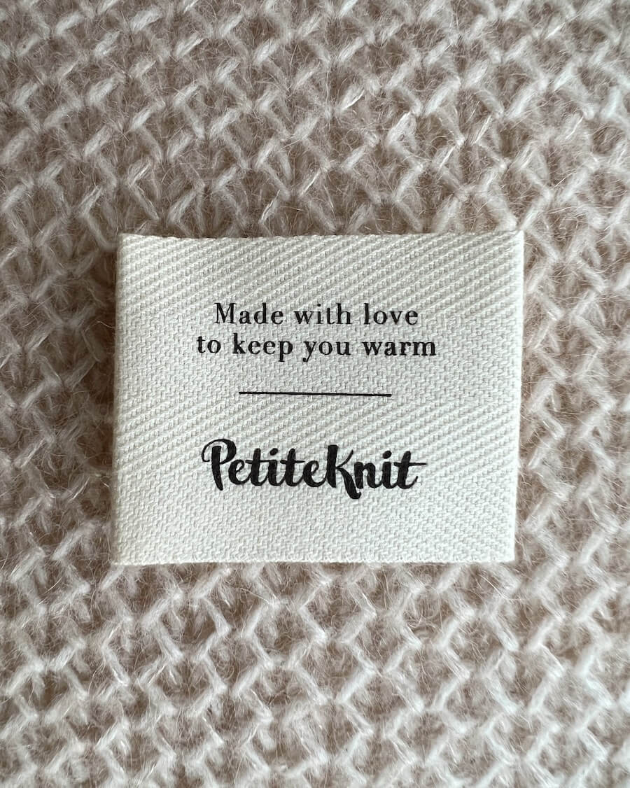 Garment Label - Made with Love - PetiteKnit