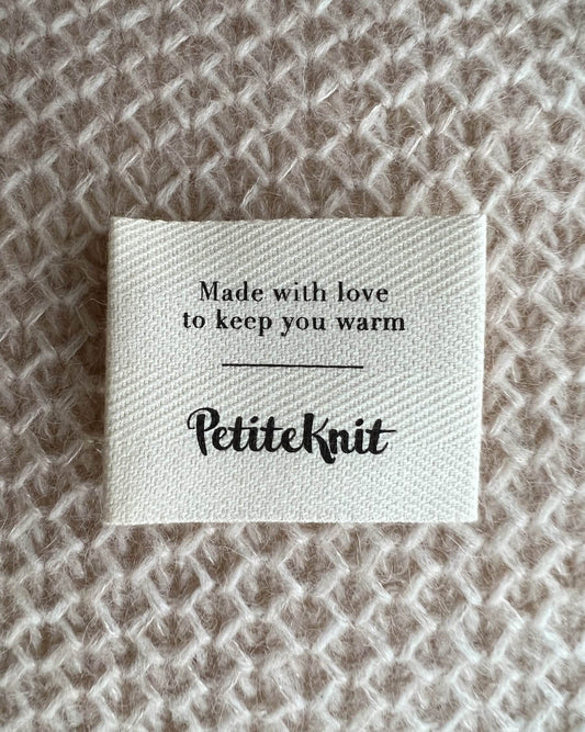 Garment Label - Made with Love - PetiteKnit