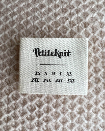 Garment Label - with sizes - PetiteKnit