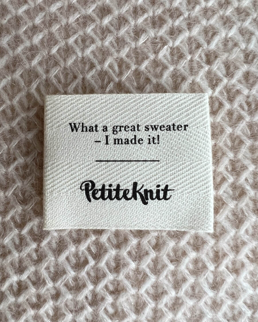 Garment Label - Great Sweater - PetiteKnit