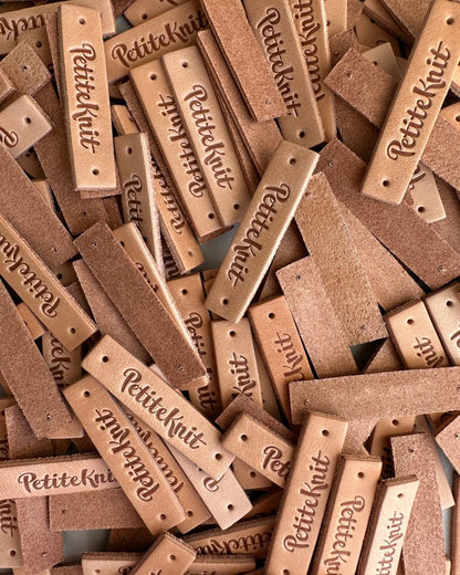 Garment Label - Tan Leather - PetiteKnit