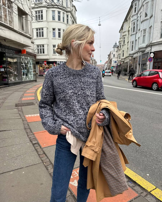 Melange Sweater - PetiteKnit - PRINTED PATTERN