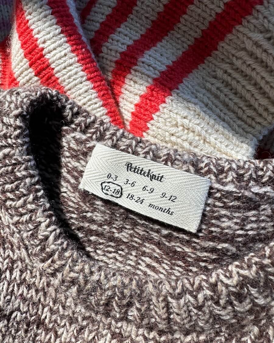Garment Label - Baby Sizes - PetiteKnit