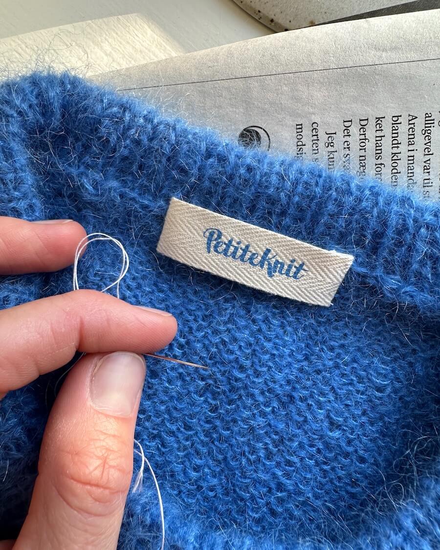 Garment Label - PetiteKnit - Blue