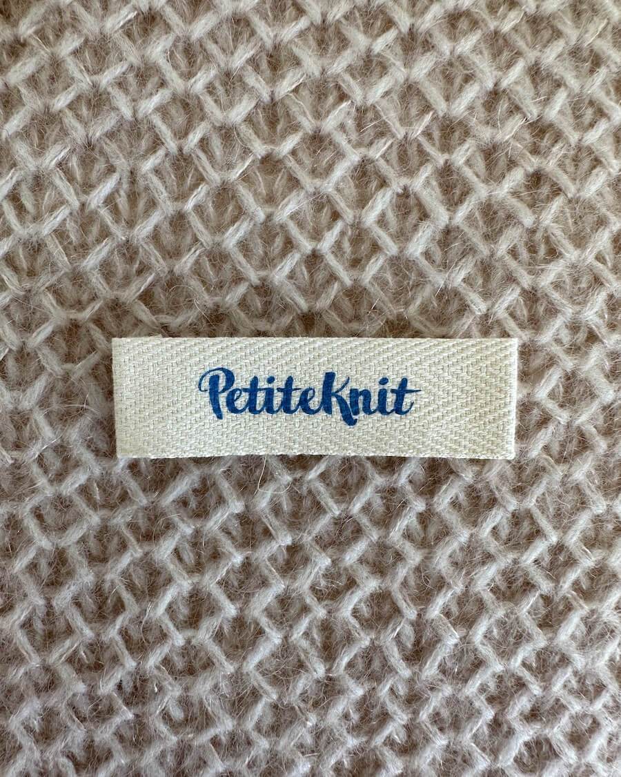 Garment Label - PetiteKnit - Blue