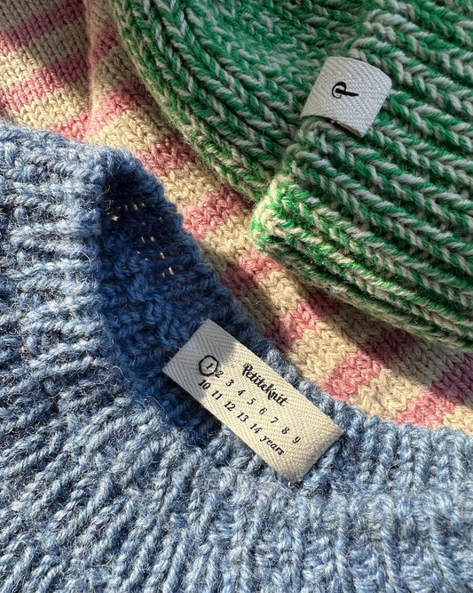 Garment Label - with childrens sizes - PetiteKnit