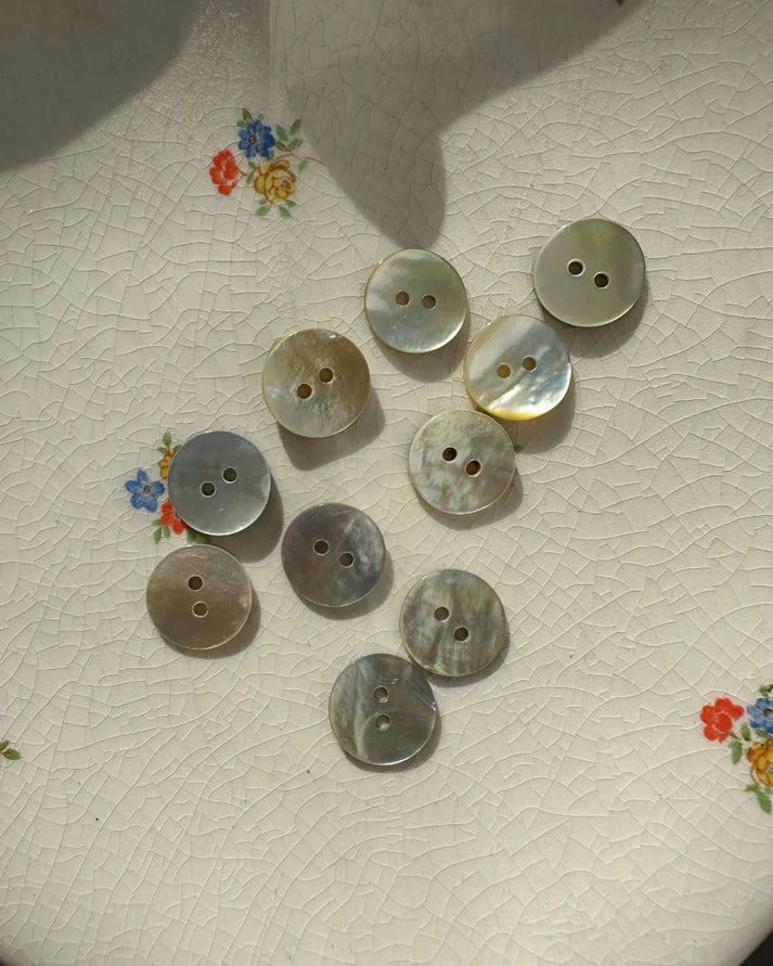 Buttons - Mother of Pearl 15mm - PetiteKnit