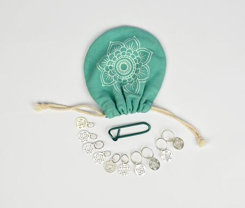 KnitPro - Sterling Silver Plated Chakra Stitch Markers - Mindful Collection