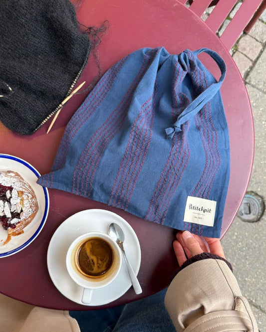 Knitters Striped String Bag - Night Shadow - PetiteKnit