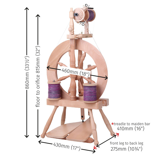 Spinning Wheel - Traveller 3 - Ashford Natural