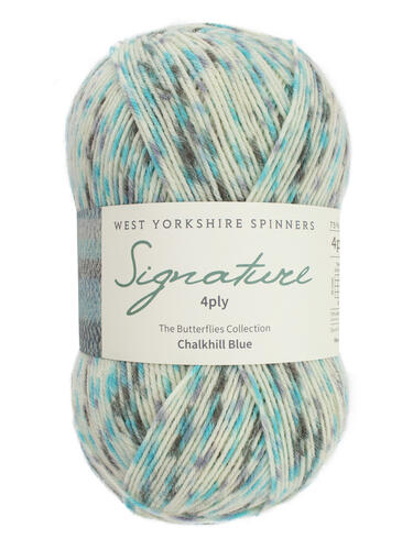 Chalkhill Blue 1242 - Butterflies Signature 4 Ply Sock - West Yorkshire Spinners