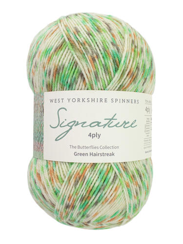 Green Hairstreak 1246 - Butterflies Signature 4 Ply Sock - West Yorkshire Spinners