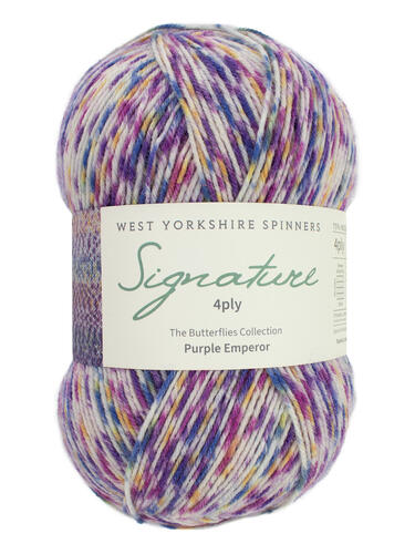 Purple Emperor 1244 - Butterflies Signature 4 Ply Sock - West Yorkshire Spinners