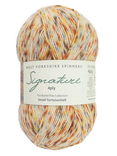 Small Tortoiseshell 1243 - Butterflies Signature 4 Ply Sock - West Yorkshire Spinners